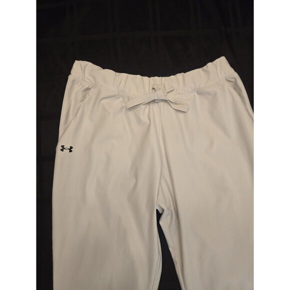 Under Armour White Jogger Pants Size Medium Drawstring Pockets - Picture 2 of 9